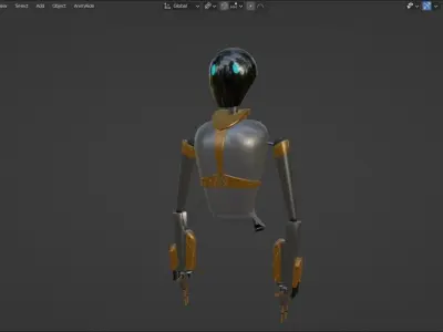 Futuristic Training Bot 3D model
