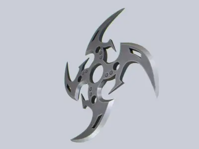 Shuriken Low-poly 3D model