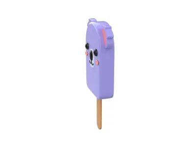 Cartoon Koala Ice Cream Cute Low-poly 3D model