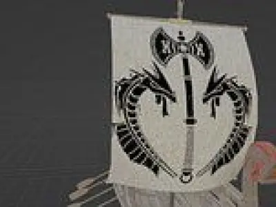 Viking boat Low-poly 3D model