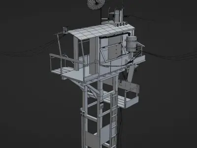 Apocaliptic house Blocking Low-poly 3D model