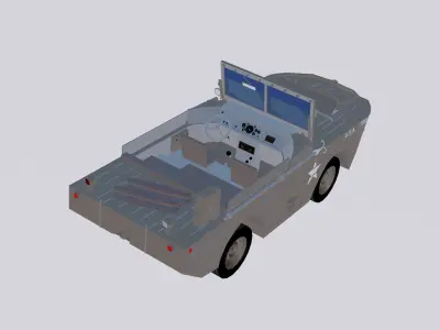 Jeep GPA USA Army 3D model
