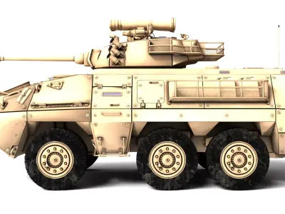 Armored Personnel Carrier Suricate Rigged Apc 3D Model  3D model