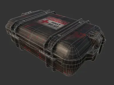 First Aid Kit Military Case Low-poly 3D model