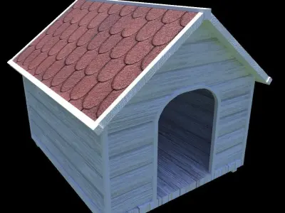 Classic Dog House Free low-poly 3D model