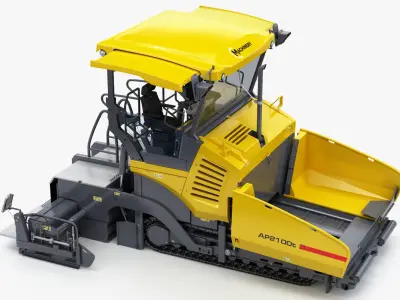 Tracked Asphalt Paver 3D model