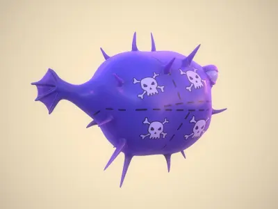 FUGU The Simpsons Low-poly 3D model