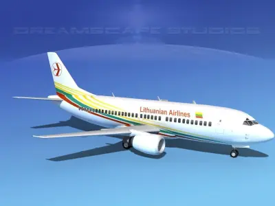 Boeing 737-300 Lithuanian Airlines 3D model