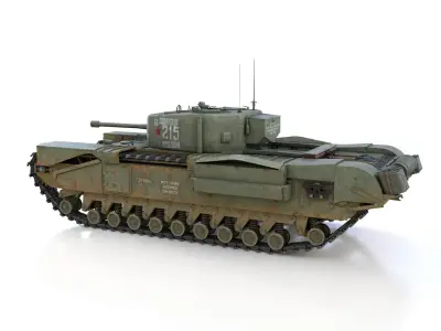 Churchill MK IV - 215 - Soviet  Army 3D model