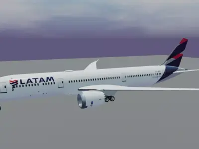 Latam Boeing 787-9 dreamliner 3d model Low-poly 3D model