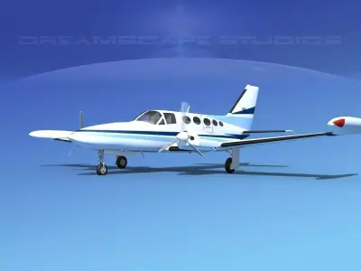 Cessna 414 Chancellor  V13 3D model
