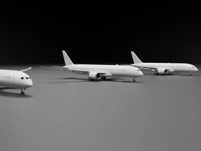 Boeing 787-8 787-9 787-10 Dreamliner Pack 3D model