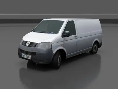 Volkswagen Transporter T5 Free low-poly 3D model