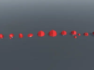 Low Poly Pack mountain with snow on top Low-poly 3D model