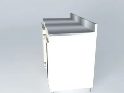 Kit703 Refrigerated Counter 1 port by Alex Marques Free 3D model