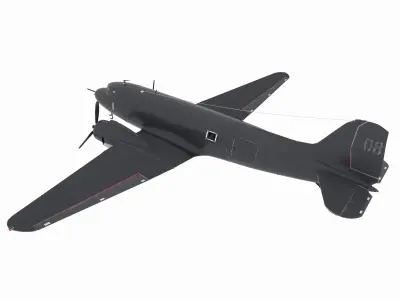 Aircraft04 airplane flying 3D model