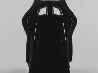 Racing Seat Sparco QRT-C CARBON Suede Black 3D model