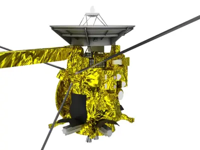 Cassini Huygens Low-poly 3D model