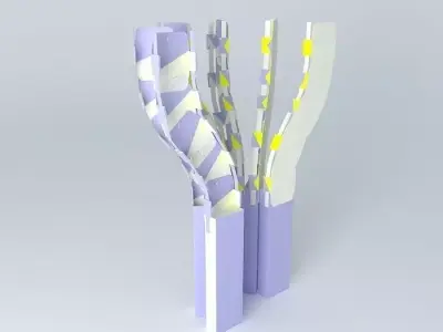 Flex C Column Facade Curve Free 3D model