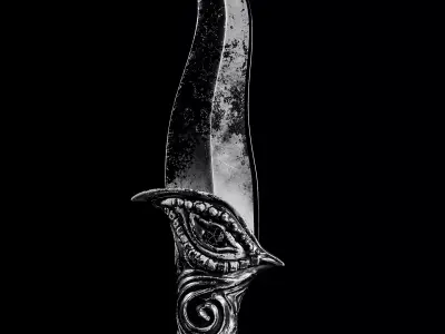 Crow Dagger Free low-poly 3D model