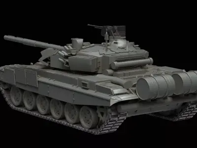 Tank T-90 Low-poly 3D model purchase