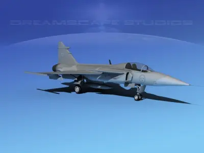 SAAB S39 Gripen Fighter V05 3D model