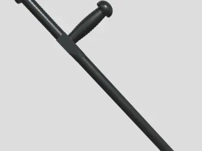 Police Baton 2 Low-poly 3D model