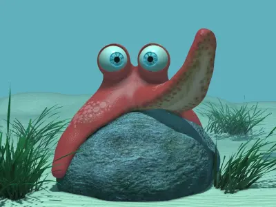 Starfish Rigged Character 3D model