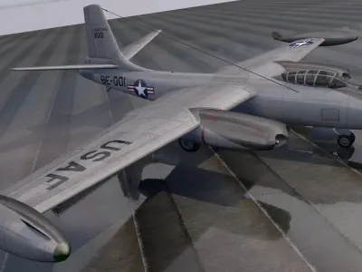 North American B-45 Tornado 3D model