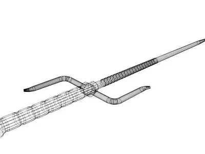 Short-handled Trident - Type 2 3D model