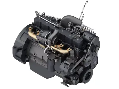 engine Low-poly 3D model