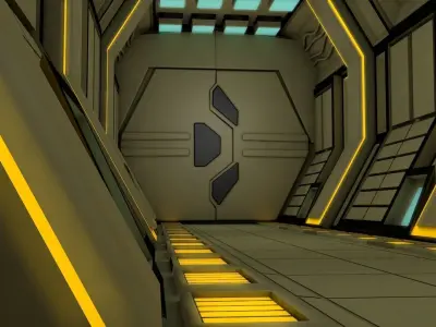 Sci Fi Corridor Free 3D model