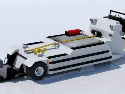 Pushback Lektro 8750 tractor Low Poly  Low-poly 3D model