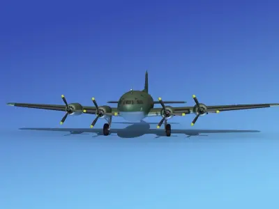 Boeing 307 Stratoliner US Army Air Corps 2 3D model