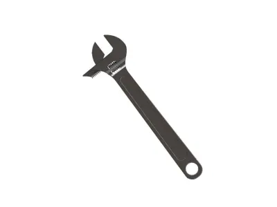 Adjustable Wrench 3D model