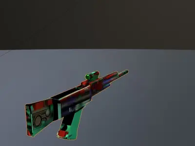 Space Shootgun Low Poly Free low-poly 3D model