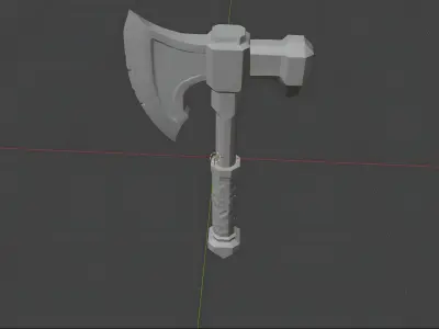 Dwarven axe Free low-poly 3D model