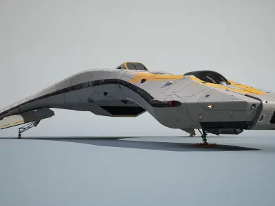 3D SpaceFighter Raptor  3D model
