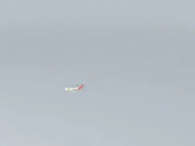 747 400 with emergency slides Free 3D model