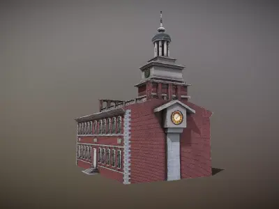 Independence Hall Low-poly 3D model