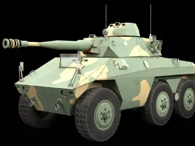 EE-9 Cascavel Free low-poly 3D model