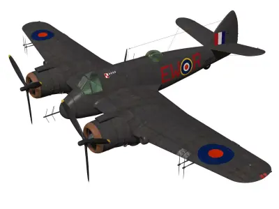 Bristol Beaufighter  MKVIF 3D model