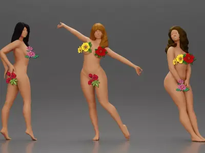 3 Nkaed women - July 2 3D print model