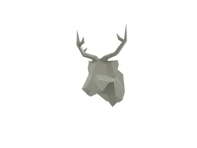 Low Poly Deer head 3D model