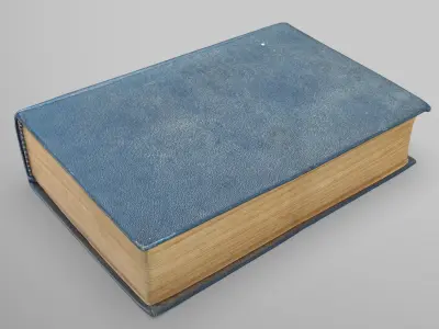 Old book in two variations Low-poly 3D model