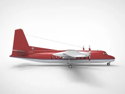 Fokker F27 3D model