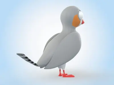 Zebra Finch 3D model