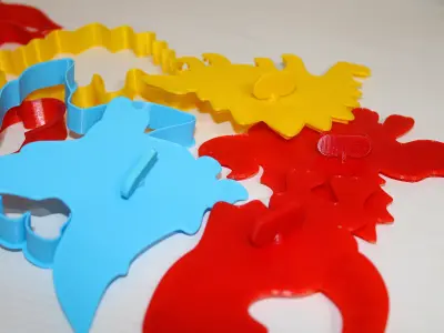 Cookie cutters Dinosaurs 3D print model