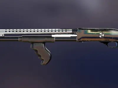 Nuke Shotgun Low-poly 3D model