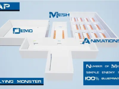 Flying Monster  Low-poly 3D model